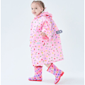 Pikkukuva 4 / 5: Lasten Sadevaatteet, 3D Piirretty Lasten Taaperon Sadetakki Takki Poncho Pojalle Tytölle (Keltainen Leipä) Pink Rabbit XL
