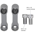Miniatyrbilde 4 av 5: Motorsykkel Speilforlenger Forlenger Aluminium (sølv) (2 stk)