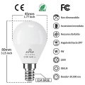 Miniatyrbilde 5 av 5: 12 stk 6W E14 G45 LED Globe Pære 600lm SMD2835 Halogen