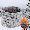Miniatyrbild 1 av 3: Vinterhalsduk för Män Fleece Ring Bandana Stickad Varm Solid Halsduk Kvinnor Halsvärmare B9-solid