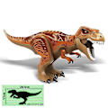 Miniatyrbillede 1 af 3: 1 stk Jurassic Stor Dinosaur Byggeklodser T-rex Quetzalcoatlus Baryonyx Actionfigurer Legetøj til Børn