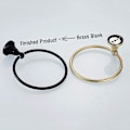 Miniatyrbillede 4 af 5: Håndklæde Ringe Sort Håndklæde Ring Badeværelse Håndklæde Stativ Antik Bronze Messing Krom Hvid Håndklæder