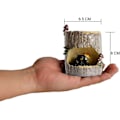 Miniatyrbilde 4 av 4: Sukkulente Plantepotter, Blomsterpotter, Bonsaipotter Med Søte Dyr For Kontor, Balkong Og Hage, Svart