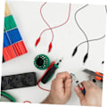 Miniatyrbillede 3 af 8: Elektrisk kredsløb eksperiment værktøj isoleret beskyttelseskappe ledning cm dobbelt-hoved krokodilleklemmer