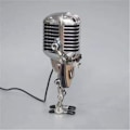 Miniatyrbild 2 av 5: Modell USB Smijdt Järn Retro Skrivbordslampa Robot Mikrofon Gitarr