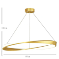 Pikkukuva 4 / 5: 60 cm LED-riipusvalaisin 1-lampun rengasmainen ympyrä, himmennettävä