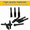 Miniatyrbillede 4 af 5: Rotary Burr Sæt 1/4\" 6mm Fil Rasp Bor Bits Sort Rotary Wolframkarbid Burr