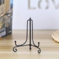 Miniatyrbillede 3 af 5: 2 Pak Iron Display Stativ, Sort Jern Staffeli Plade Display Fotoholder Stativ, Viser Billedrammer, Dekorative Tallerkener, Tablets Og Kunst 4 Tommer 4 inch