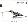 Miniatyrbild 4 av 4: Vintage Solid Koppar Långnäbbad Fågel Liten Staty Ornament Klassiska Mässing Djur Hackspett Figurer Hem Desk Dekorationer