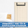 Miniatyrbild 4 av 5: Dörrklädhängare med 6 krokar - Dörrkrokar för hängning - Klädkrokar dörr för badrumsdörrkrok
