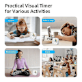 Miniatyrbillede 5 af 5: 60-Minutters Visuel Timer med Natlys, Nedtællingstimer, Pomodoro Timer med Regnbue Mønster til Børn og Voksne