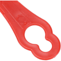 Miniatyrbilde 2 av 5: Trimmerblad i plast, gressklipperblad, erstatningsblad for gressklipper, plastblad for hage (rød) (1 sett)