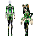 Miniatyrbillede 1 af 4: Academia Asui Tsuyu Kostume Bodysuit Anime Jumpsuit Op L