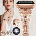 Pikkukuva 4 / 5: Sopii Apple Watch 8 -hihnalle, timantti-inlay-metalliperhonen rannekekello Rose Gold and Colorful