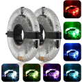 Miniatyrbilde 1 av 5: Sykkelnavlys, 7 LED 9 Farger 18 Bilde Vanntette USB Ladbare LED Sykkelhjul Lys Eiker