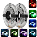 Miniatyrbillede 1 af 5: Cykling Nav Lygte, 7 LED 9 Farver 18 Billeder Vandafvisende USB Genopladelig LED Cykel Hjul Lys Eger