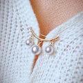 Miniatyrbillede 5 af 5: 6 stk. Perle Brosche Pins Sikkerhed Brosche Fast Spænde Charm Pin Brosche Til Trøje Cardigan Klip