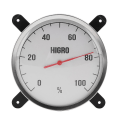 Miniatyrbillede 3 af 5: Saunatermometer og -hygrometer i rustfrit stål