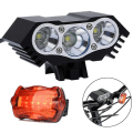 Miniatyrbilde 4 av 4: Sykkellys T6 Led (1 stk, Svart)