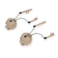Miniatyrbillede 1 af 3: Taktiske Hurtige Skinnemonteringer Headset Skinne Efter Headset Holder Skyde Hjelm 360 Rotation Hjelm 1 Par - Brun