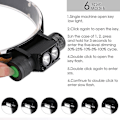 Pikkukuva 2 / 5: L2 LED-otsalamppu USB-latausliitäntä 6 himmennystilaa