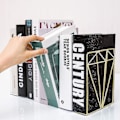 Miniatyrbillede 4 af 5: Bogstøtter, Metal Bogstøtter Til Hylder, Unikt Diamantdesign, Robust Dekorativ Bogstøtte Skridsikker Til Hjem Kontor Skrivebord Skolebibliotek Organiser