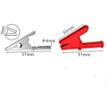 Miniatyrbilde 3 av 3: Metallkrokodilleklemmer 20A 4mm Bananplugg Testledning