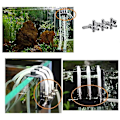 Miniatyrbillede 4 af 5: 2 stk. 3-vejs Akvarium Krom Metal Række Manifold Luftledning Kontrolventil Luft Hane Luftfordeler