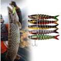 Miniatyrbilde 4 av 5: Fiske Hard Baits Kits - Muti-Section Jointed Casting Soft Lures med Treble Hooks for Sinking Tackle