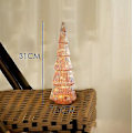 Miniatyrbillede 2 af 4: 1 stk. ROSE Dekorativ Bordlampe, Træformet Batteridrevet LED-Senglampe med Fe-lys, Rom