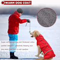 Miniatyrbillede 4 af 4: Varm Hundejakke Reflekterende Hunde Vinterjakke Vandtæt Vindtæt Hunde Turtleneck Tøj til Koldt Vejr Tyk Fleece Foring Kæledyrstøj
