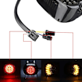 Pikkukuva 3 / 4: Led-takavalo moottoripyörään, Plug and Play -jarru, vilkku, takavalot Sportster Dyna Electra Glide Road Touring Softail -malleihin（WM-HT10-B）
