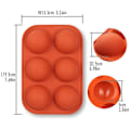 Miniatyrbillede 5 af 5: 6 Hulrums Halvkugle Silikoneform 3 Pakker Bageform Til Fremstilling Af Chokolade Kage Gele Dome Mousse