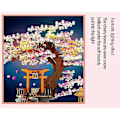 Miniatyrbilde 3 av 5: Bybilde Sakura Friends Kirsebærtre Byarkitektur Led Lyshus Modulbygning