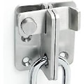 Miniatyrbillede 4 af 5: Skydedørslåse hængelås hasp, børstet rustfrit stål finish