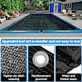 Miniatyrbild 2 av 5: Bladnätsskydd för rektangulär pool, skyddande överdrag för ovanmarkspool, blockerar fallna löv och skräp utomhus, 2x3m (6,5x10ft)