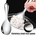 Miniatyrbild 3 av 5: Tjockad rostfri ris-slev Non-stick ris-slev långt handtag（Som visas）