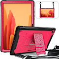 Miniatyrbillede 1 af 5: Shiny Surface Etui til Samsung Tab A7 10,4 Tommer Med Aftagelig Skulderrem, Justerbart Stativ, Opbevaringspose, Fuld Beskyttelse