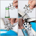 Miniatyrbild 2 av 5: 18-i-1 multifunktionsfickverktyg i rostfritt stål, snöflingaform, flasköppnare för camping, resor, äventyr (presentförpackning)