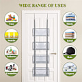 Miniatyrbilde 2 av 5: Over The Door Organiser, Pantry Door Organiser, Hængende Hyller Skap Organiser Med 4 Gjennomsiktige Lommer（grå)