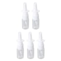 Pikkukuva 2 / 3: 5 kpl 10 ml Kannettavia Nenäsumutinpulloja Nuhan Hoitoon Täytettäviä Hienoja Sumutinpulloja (10 ml Läpinäkyvä Litteä Olkapääpullo + 18r Suora Injektio