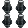 Miniatyrbillede 1 af 5: Sort E14 skrue, E14 pæreholder, 4 stk. E14 fatning, E14 fatning pære, solid pære fatning, sort adapter fatning, lampe fatninger dekoration C