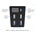 Miniatyrbild 2 av 5: Adapter Typ C Expansionsladdare 5 Port Usb Hub Dataöverföring Kompatibel För Ps5 (1st, Svart)