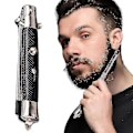 Miniatyrbilde 2 av 5: Switch Blade Kam Automatisk Trykknapp Folding Barber Lomme Flick Hår For Skjegg Mustache Hode