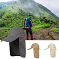 Miniatyrbild 3 av 5: Toppad keps unisex andningsbar utrymmesbesparande tvättbar hopfällbar bärbar basebollkeps nackskydd camping klätterhatt för resor（Armégrön）