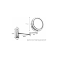 Miniatyrbild 5 av 5: Badrumsspegel Φ7 tum Väggmonterad LED-lampa Justerbar Touch Sovrum Badrumsspegel Skrivbordssmink Fällbar Spegel Dekoration 1×/3× Förstoring