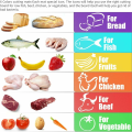 Miniatyrbild 2 av 4: Färgkodade skärbrädor set BPA-fria antibakteriella plastskärbrädor diskmaskinssäkra frukostskärbrädor 6 set