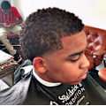 Miniatyrbild 3 av 3: 2pc Dubbelsidig Barber Hårborste Svamp Låsning Afro Curl Twist Dreads Coil Wave