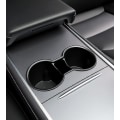 Miniatyrbild 2 av 2: Mittkonsolens kopphållare för Tesla Model 3 Model Y Bilflaskhållare