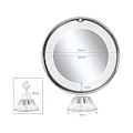 Miniatyrbild 2 av 5: Sminkningsspegel med 10x förstoring och LED-lampor, 1 fästkula, 360° justerbar, bärbar sminkningsspegel för badrum, resor, 5 tum